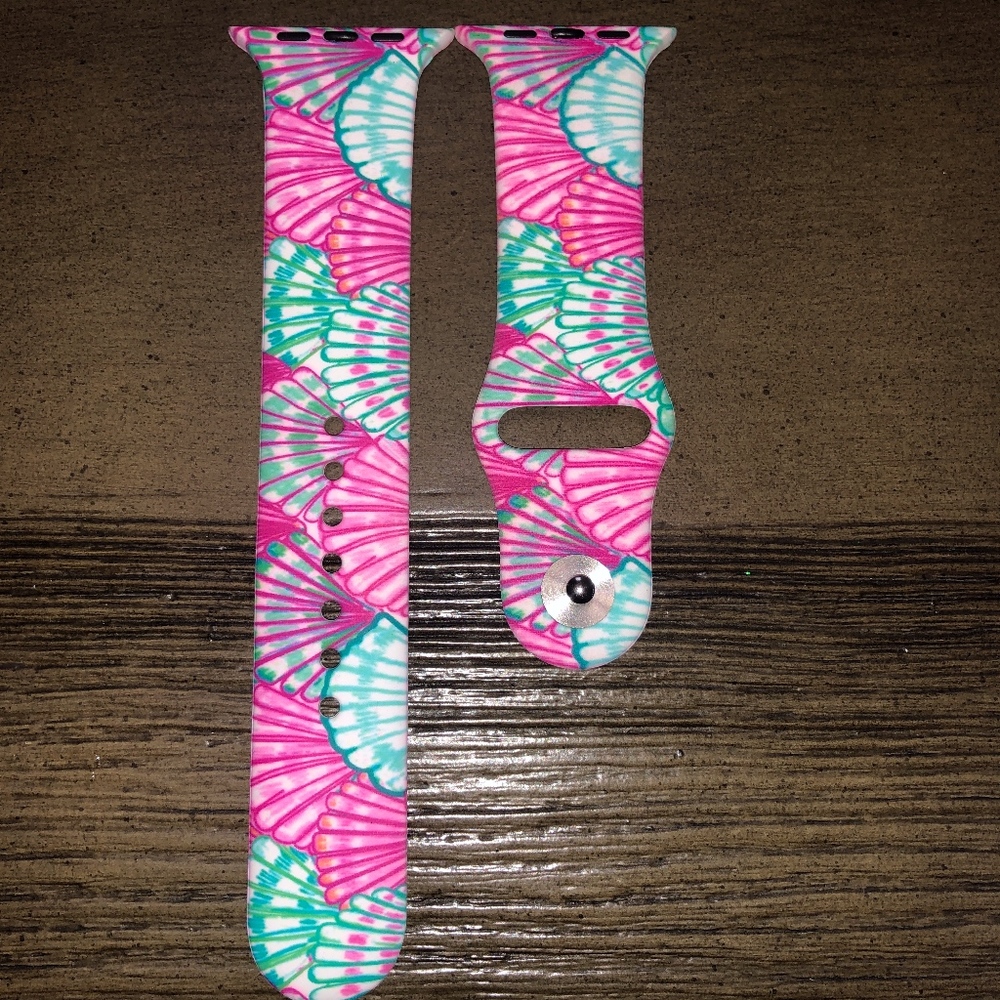 Custom Apple Watch Band Ocean Seashells Theme